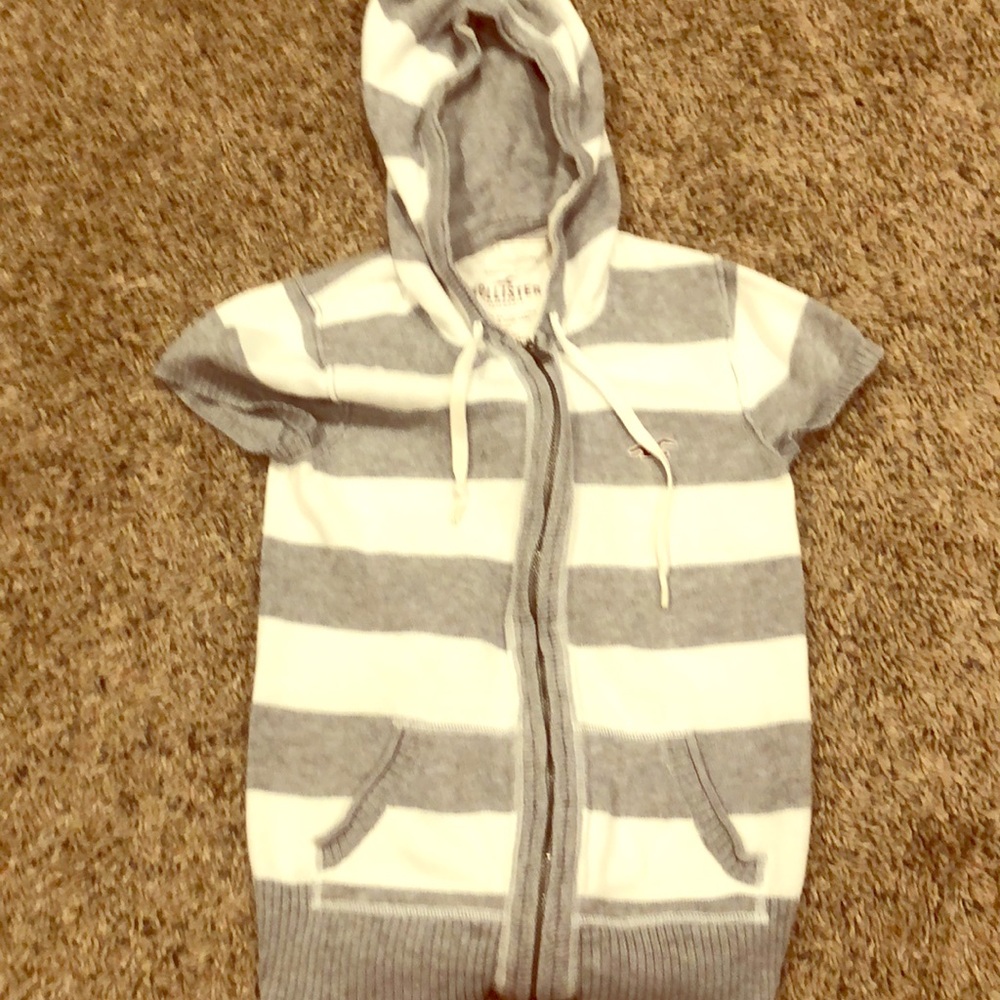 Grey and white striped jacket